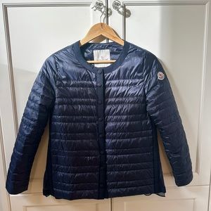 Moncler navy spring parka jacket size 2